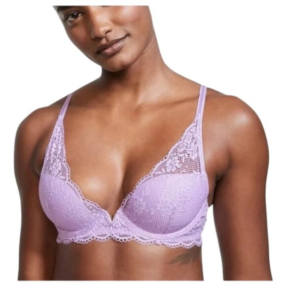 Victoria's Secret light purple lightly lined plunge bra size 32D - Picture 1 of 6